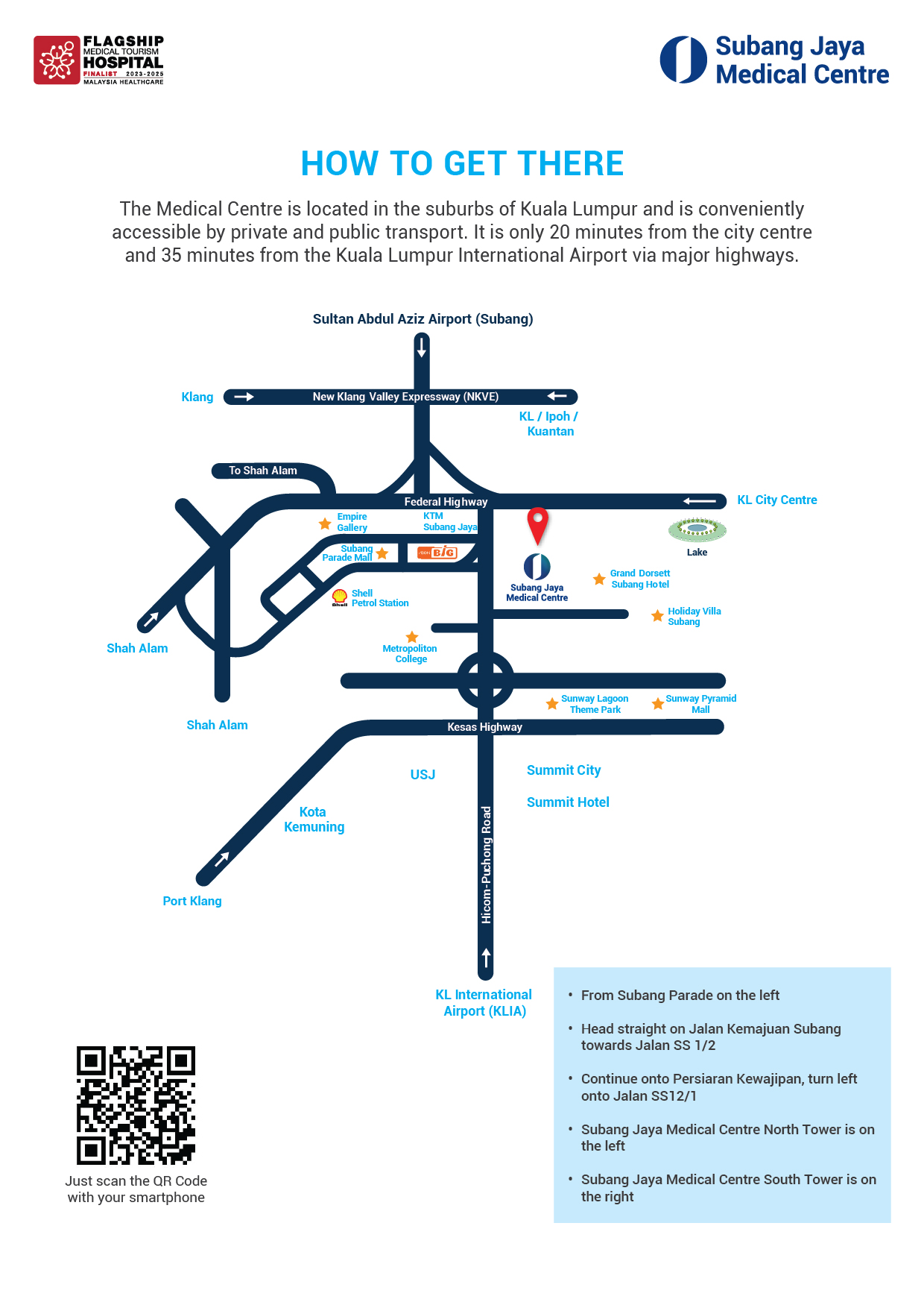 How to get to Subang Jaya Medical Centre